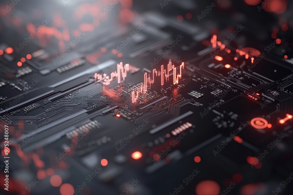 Poster illuminated circuitry: a dynamic visual representation of technology and economic policy impact