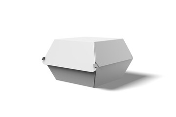 Low Angle View of Burger Box, 3D Illustration