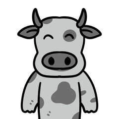 Fototapeta premium cow farm animal icon on white background