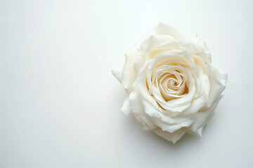 Fototapeta premium Single Rose on Clean Solid Background