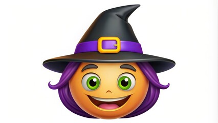 A bewitching sorceress's iconic attire, complete with a conical hat and trusty broom, whispers secrets to the moon