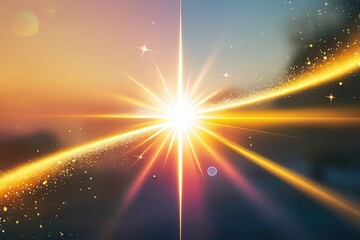 Unique Sunlight Overlays: Artistic Lens Flare Effects and Shimmering Light for Captivating Designs
