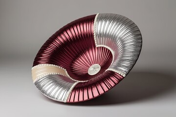 Sangria Luster Radiant Curve Shimmering Silver Ivory Snow Accents