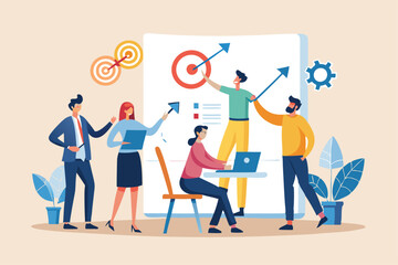 Strategic planning, plan to overcome difficulty or obstacle to reach goal or target, team brainstorm or competitor analysis