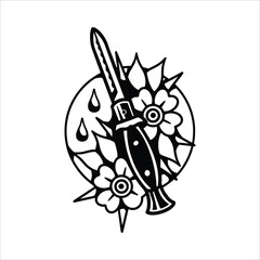 flower blade illustration design