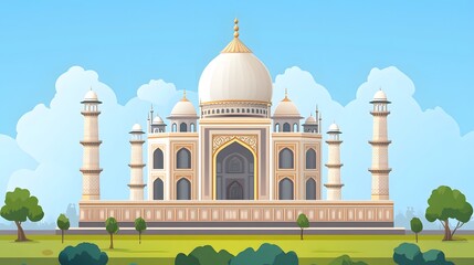 Obraz premium taj mahal agra country