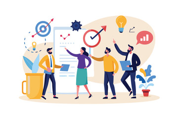 Strategic planning, plan to overcome difficulty or obstacle to reach goal or target, team brainstorm or competitor analysis