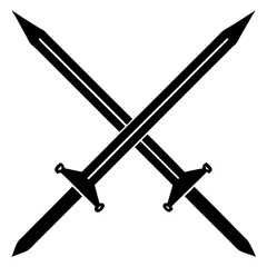 Naklejka premium Swordson vector on white background