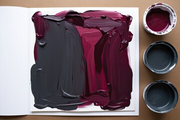 Bold Burgundy Charcoal Acrylic Oil Paint Blend Artistic Design Techniques