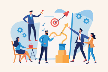 Strategic planning, plan to overcome difficulty or obstacle to reach goal or target, team brainstorm or competitor analysis