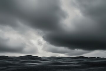 Fototapeta premium Abstract Gray Landscape with Cloudy Textures and Dimensional Depth