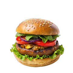 hamburger isolated on white