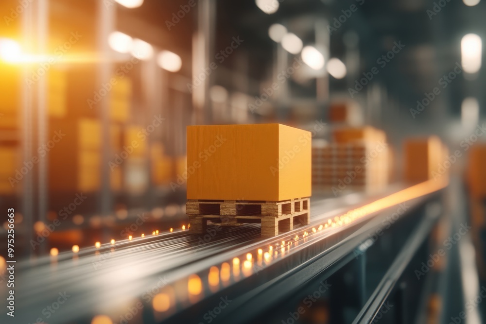 Poster streamlined logistics: an inspiring look at efficient warehouse operations and automation systems