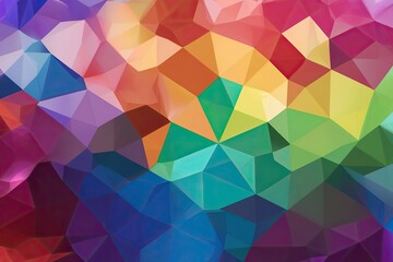 Fototapeta premium Bold Colorful Bokeh Background with Vibrant Polygon Gradient Design