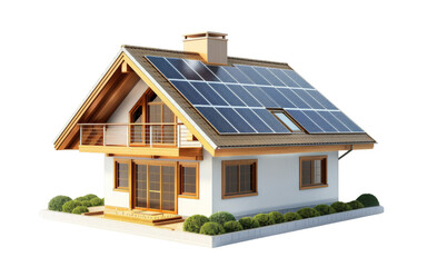 A house with a solar panel roof