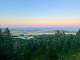 sunset over the mountains
