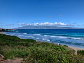 view of the coast of the sea hawaii