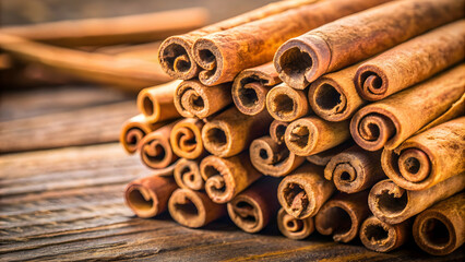 Cinnamon sticks isolated on a background, spice, seasoning, aromatic, brown, fragrant, cooking, ingredient, natural, flavor