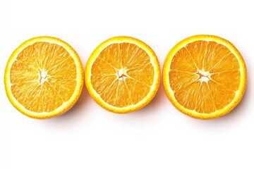 Orange slices. Fresh organic orange isolated on white background. Orange Collection, ai