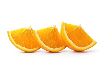 Orange slices. Fresh organic orange isolated on white background. Orange Collection, ai