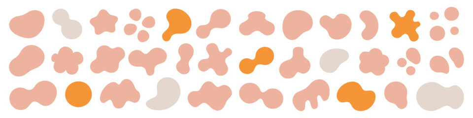 set of blob shapes. Random shapes. Organic blobs of irregular shape