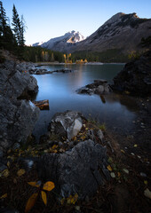 lake and mountains