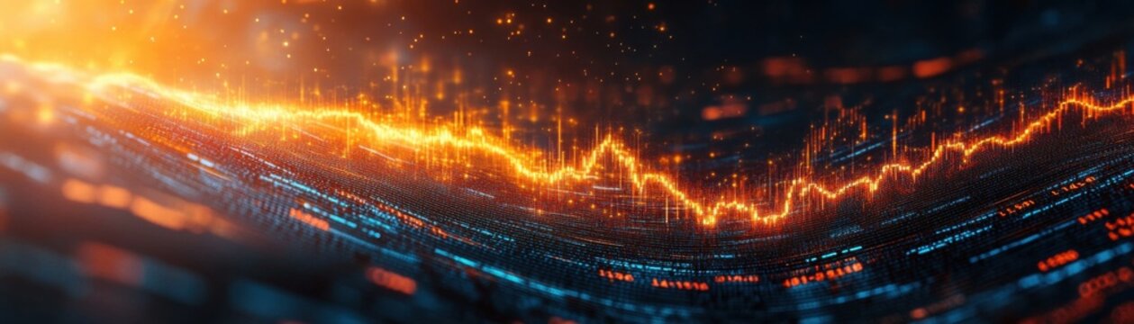 Chaos in Numbers: Stock Market Candlesticks Twisting into a Volatile Whirlwind of Prices and Data