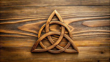Celtic triquetra sign made of wood , celtic, symbol, triquetra, knot, design, wooden, texture, ancient, pagan