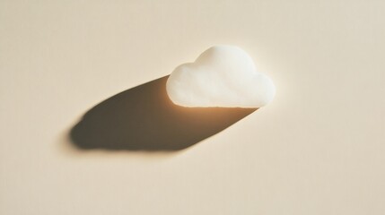 Obraz premium Cloud Shadow on Beige Background, Minimalist, Abstract, Photography, Cloud, Shadow, Beige