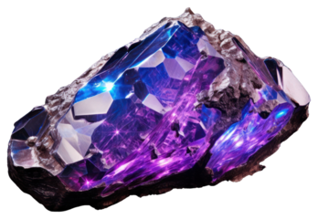 PNG Neon meteorite gemstone amethyst crystal.