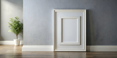 Close up white frame hanging in modern interior, white, frame, close up, interior design, modern, minimalist, home decor