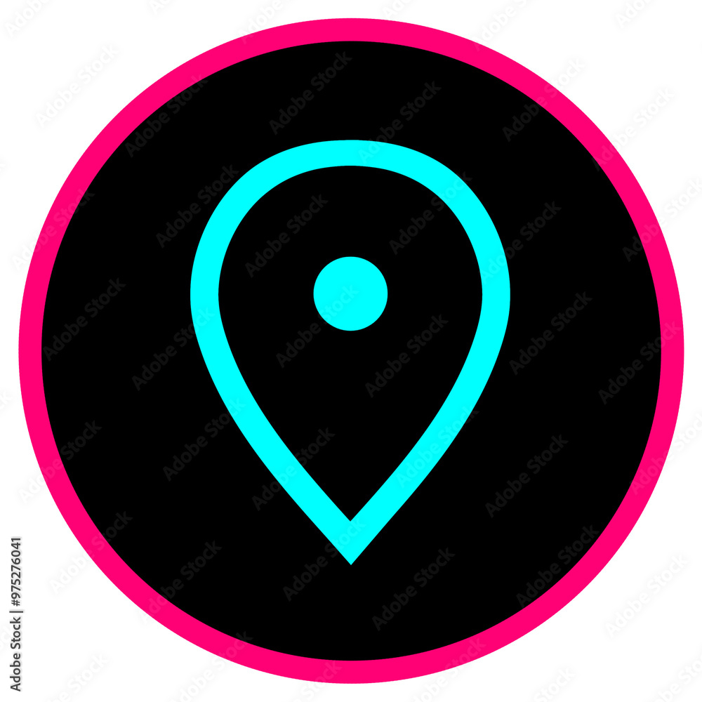 Aufkleber tiktok map pointer icon transparent