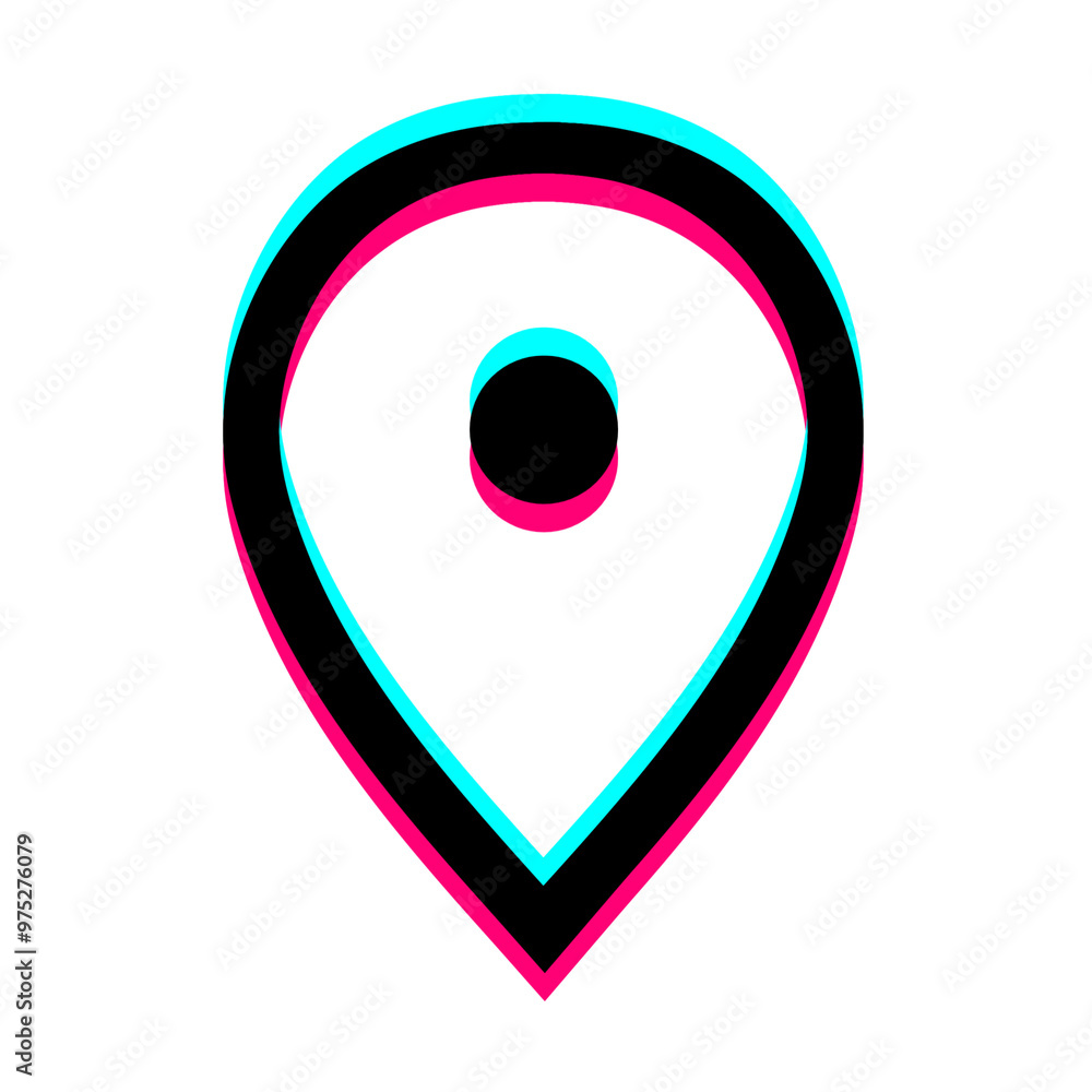 Poster tiktok map pointer icon transparent
