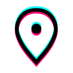 Tiktok map pointer icon transparent