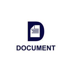 creative concept letter D document logo,
