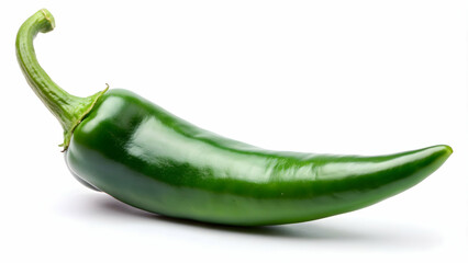 Green chili pepper isolated on background, spicy, vegetable, food, fresh, organic, ingredient, cooking, hot, vibrant, healthy