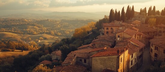 Tuscan Village at Sunset