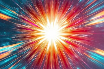 Obraz premium Vibrant Sunburst Overlays with Radiant Sun Streaks and Dazzling Transition Effects