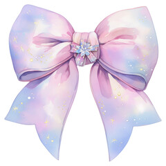 Pastel bow with sparkling details