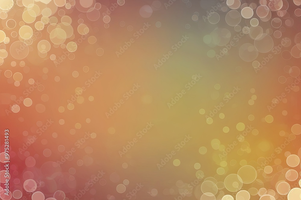 Poster soft warm gradient background with circle pattern bokeh effects
