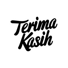 Terima Kasih, Hand Lettered Thank You in Indonesian