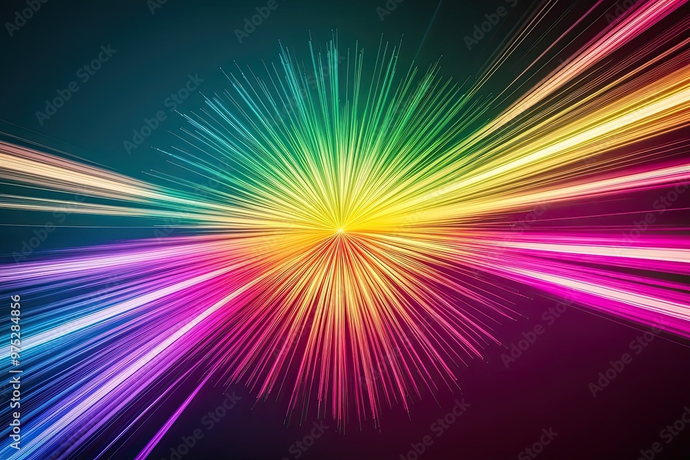 Poster vibrant color transitions and radiant luminescent effects in stunning stock image with contrasting b