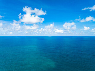 Fototapeta premium Drone view of Tropical sea in summer season at Phuket island Thailand