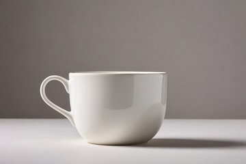 Obraz premium a white cup on a table 