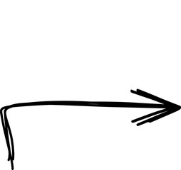 Curved Black Line Arrow Art