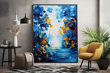 Expressive Impressionism Decorative Print Poster Template with Vivid Texture and Modern Artistry