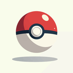 Red and White Pokeball Illustration