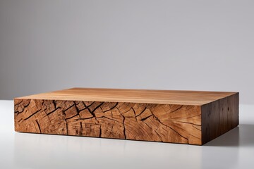 a wooden box with a wood surface                              