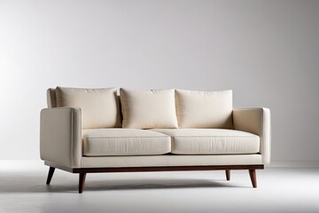 Fototapeta premium a white couch with pillows on it 