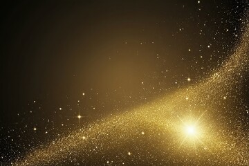 Radiant Gold Gradient Shine on Dark Obsidian Background with Sparkling Noise Effect